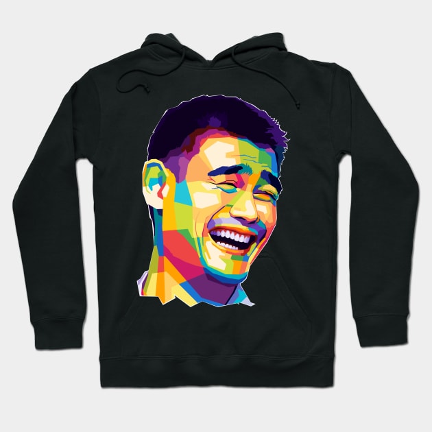 laughing Yao Ming Meme Pop Art Hoodie by SiksisArt